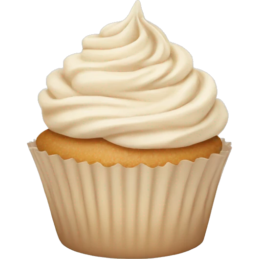 pastel beige cupcake emoji