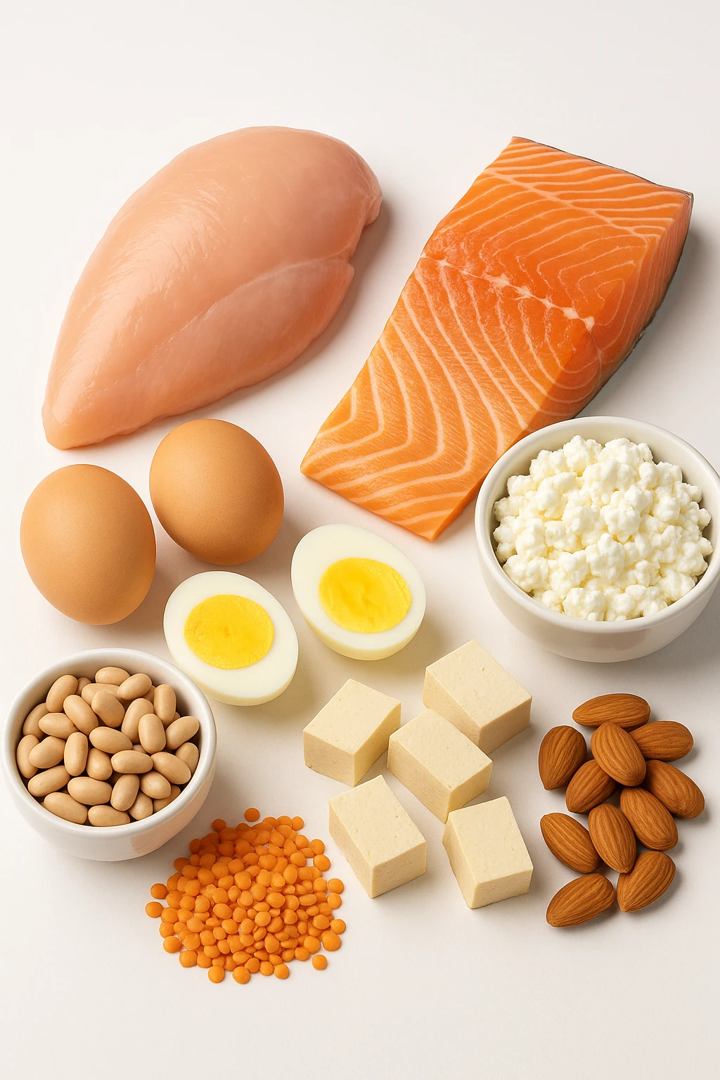 Proteine alimentari su sfondo isolato emoji