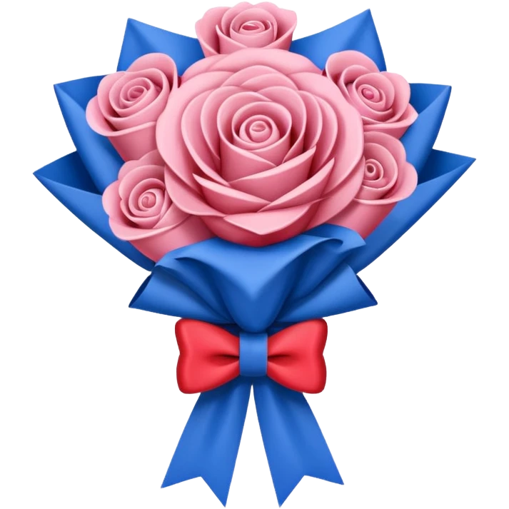 SPAM MEAT rose bouquet tied in a french flag bow emoji
