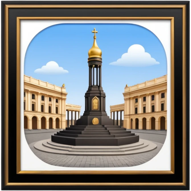 Ukrainian monument on the main square emoji