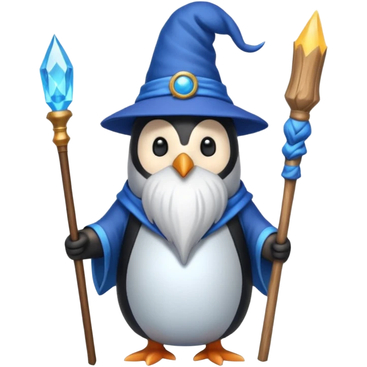 Penguin Wizard emoji