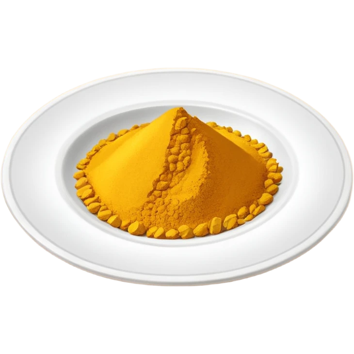 turmeric powder in a plate, iphonz emoji emoji