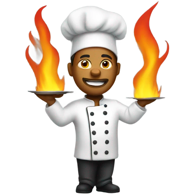 chef on fire emoji