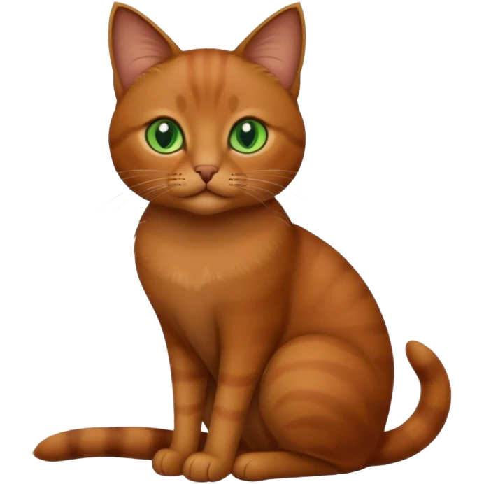 a brown elegant sitting cat emoji
