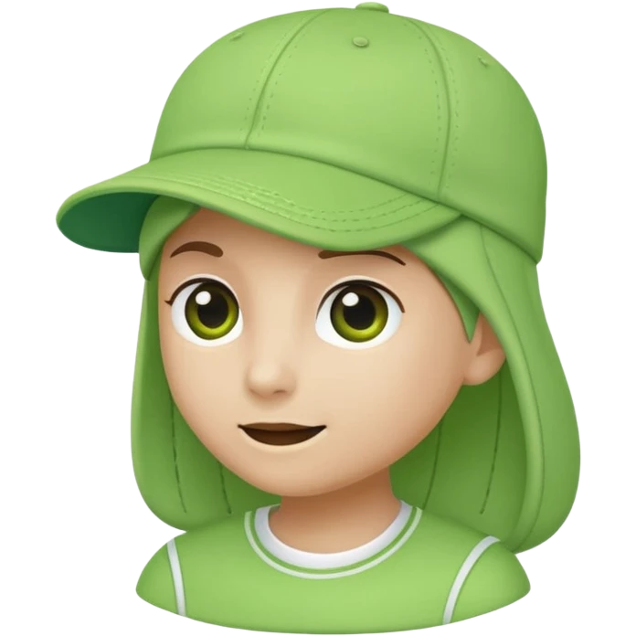 green tennis hat emoji