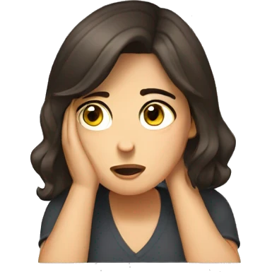 Brunette girl facepalm emoji