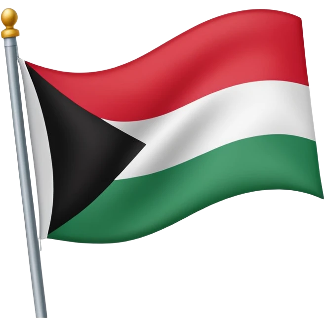 fluttering Palestinian flag emoji