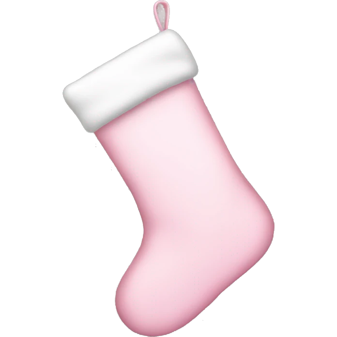  light pink Christmas stocking emoji