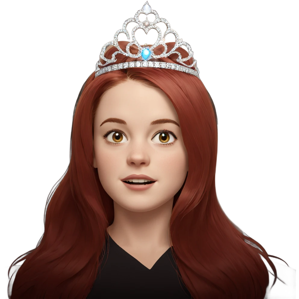 girl with tiara portrait emoji