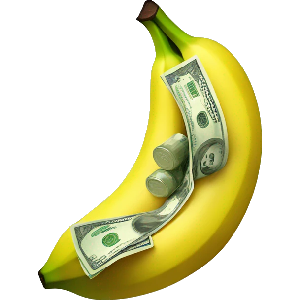 A banana getting money  emoji