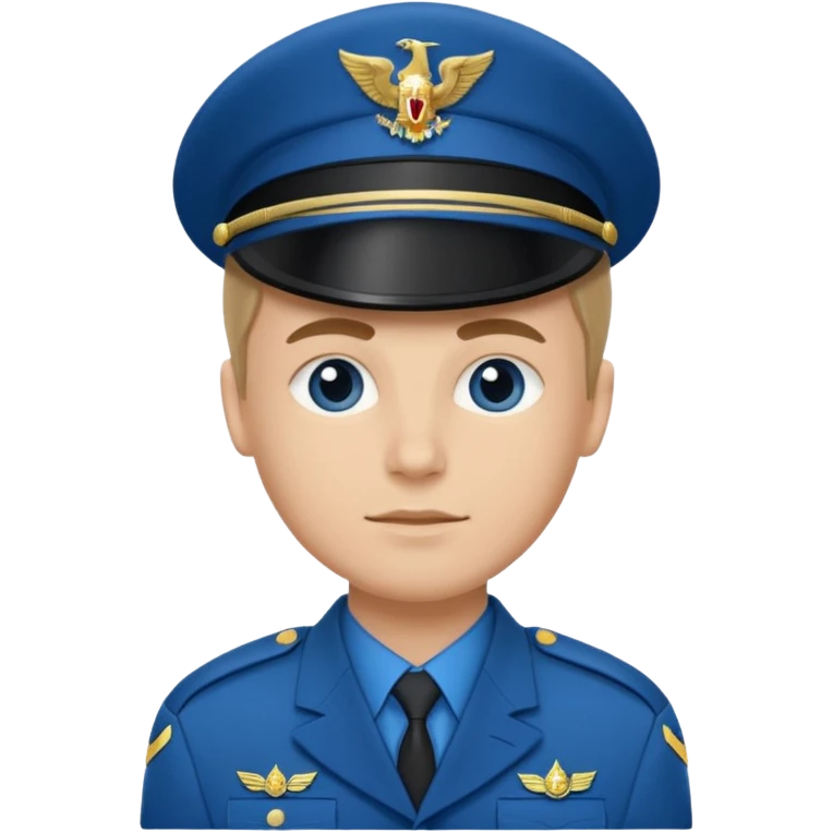 blue uniformed soldier emoji