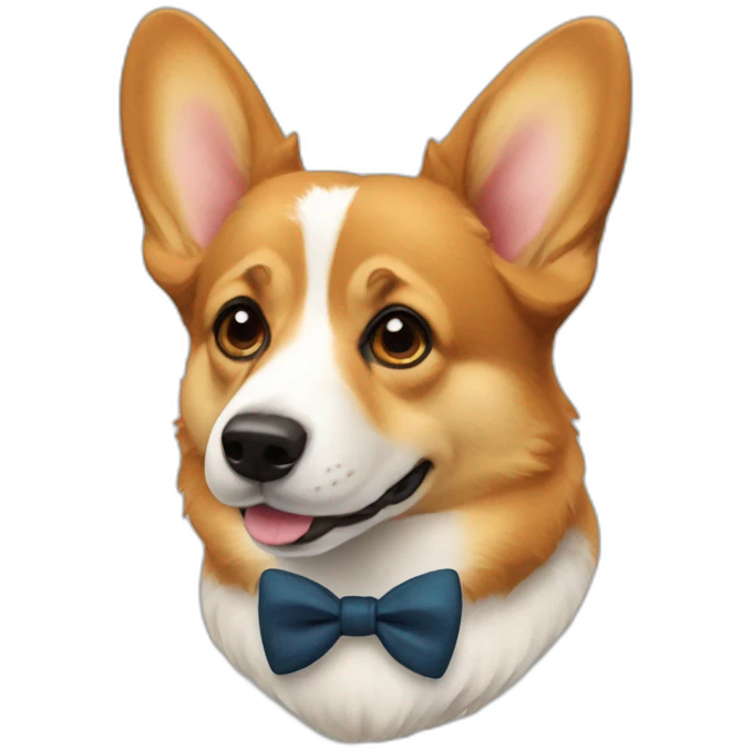 corgi with a bowtie emoji