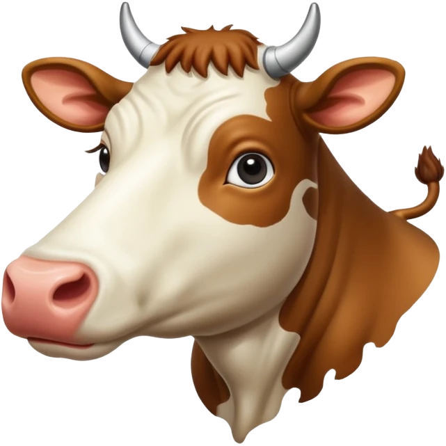 Cuerpo de vaca con cabeza de planeta Saturno emoji