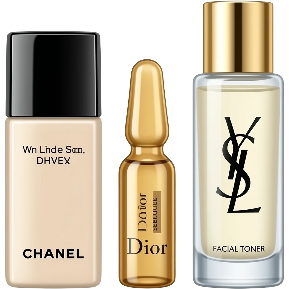 A Collection of Skincare Products from Chanel, Dior, and YSL emoji
