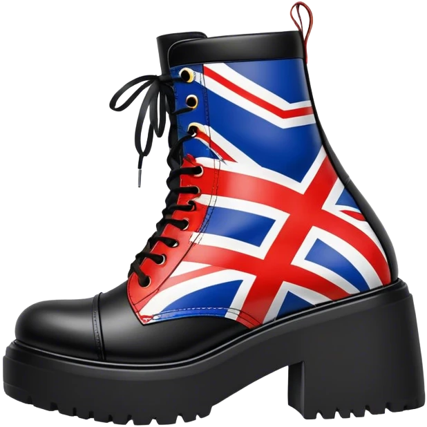 Union Jack flag platform boots emoji