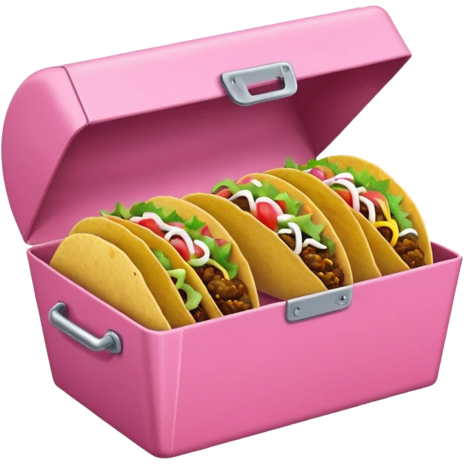 Tacos in a pink box emoji