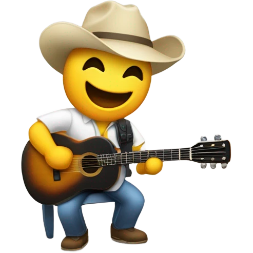 Un caballo tocando música con una guitarra eléctrica  emoji