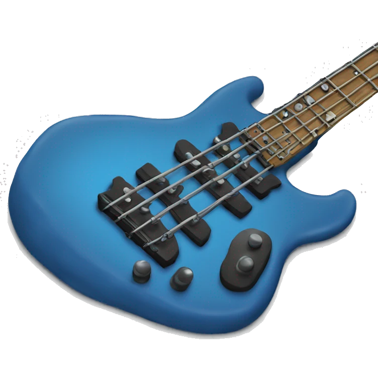 bass guitar blue emoji