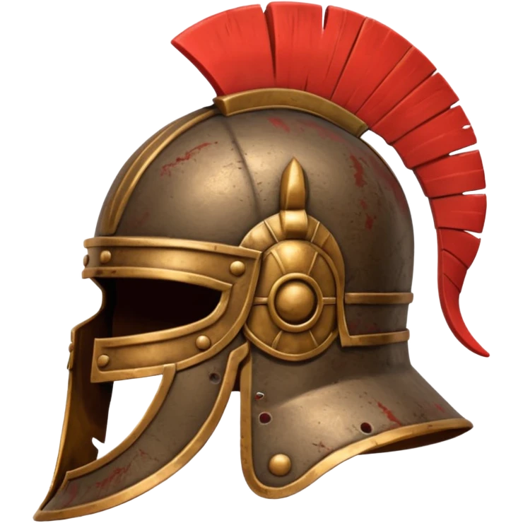 An emoji of an ancient Roman gladiator's helmet with a crest. emoji