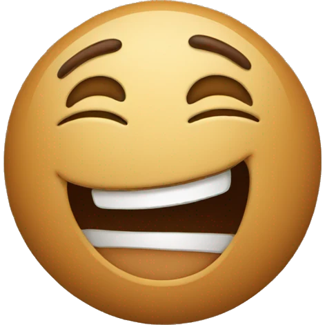 Emoji laugh in brown  emoji