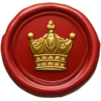 queen wax seal red circle emoji