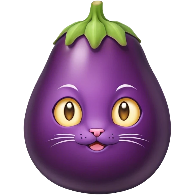 Aubergine in Katze emoji