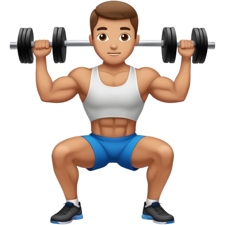 person lifting weights in a gym emoji