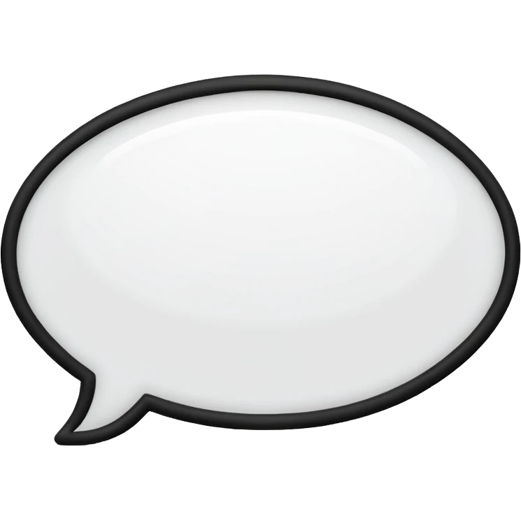oval speechbubble with black outline emoji