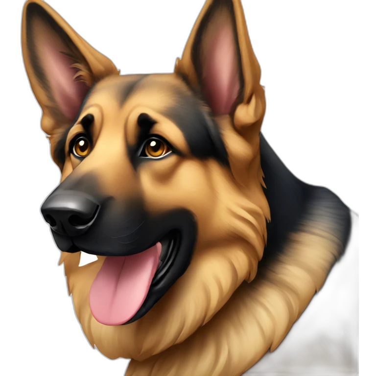German shepherd dog sitting emoji