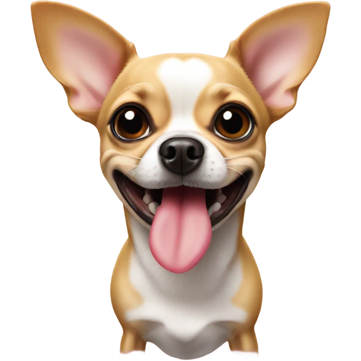Chihuahua with tongue hanging out emoji