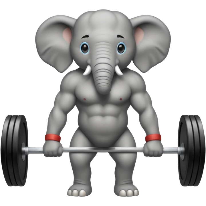 elephant deadlifting emoji
