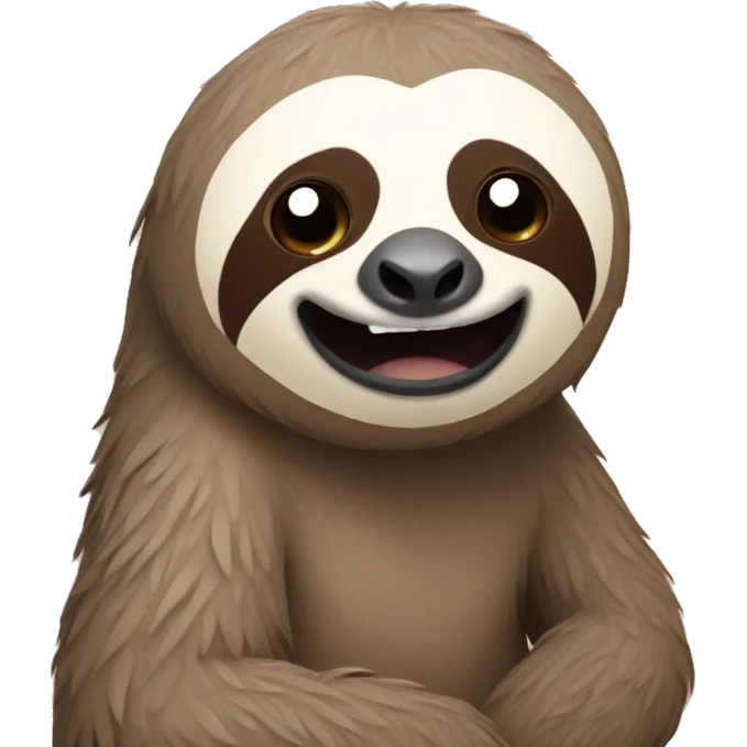 sloth that has a sign saying moyo emoji