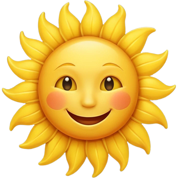 smiling sun emoji, simple and cheerful emoji