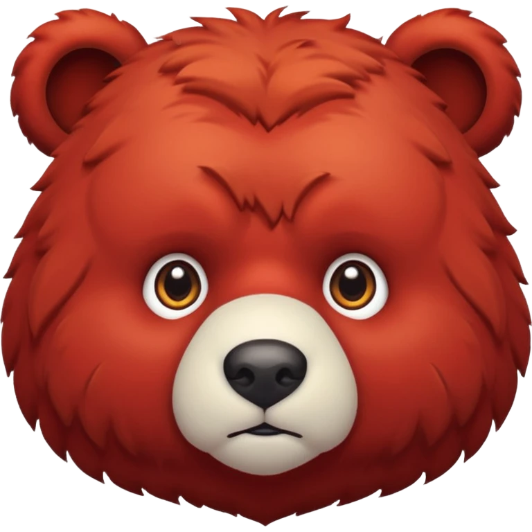 red bear serious emoji