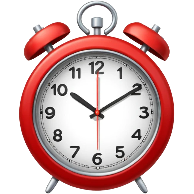 red clock emoji