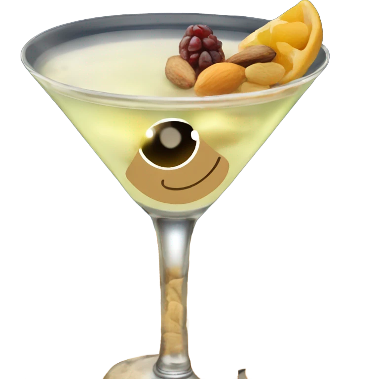 Pornstar martini with dry fruit on top emoji