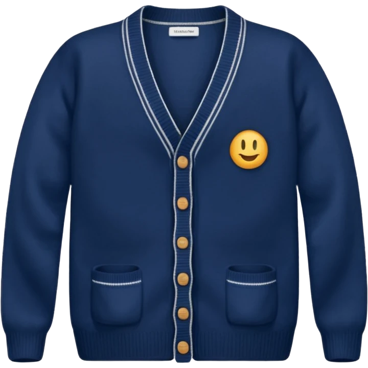 navy simple cardigan without emoji  emoji