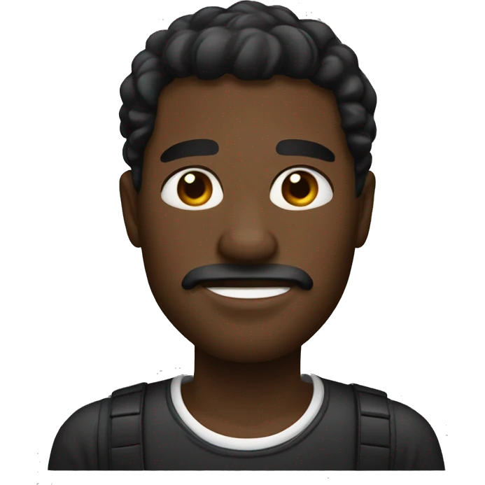 hombre negro con boina  emoji