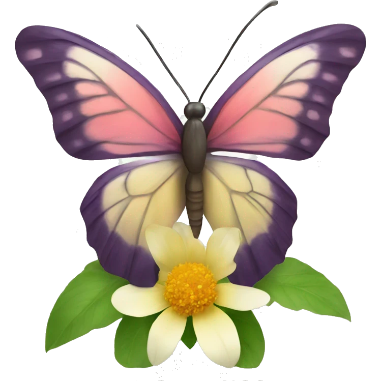 butterfly in a flower  emoji