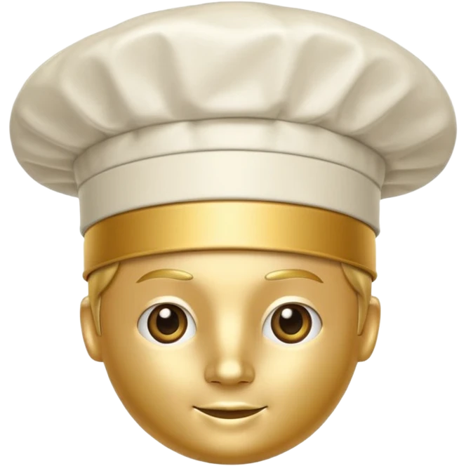a golden chef hat without the person emoji