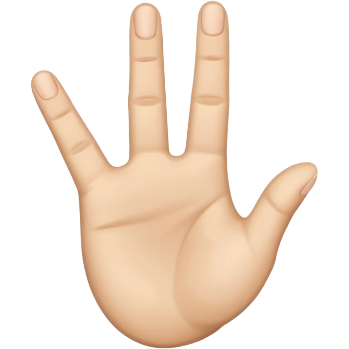 A open hand with middle finger down rest all straight  emoji
