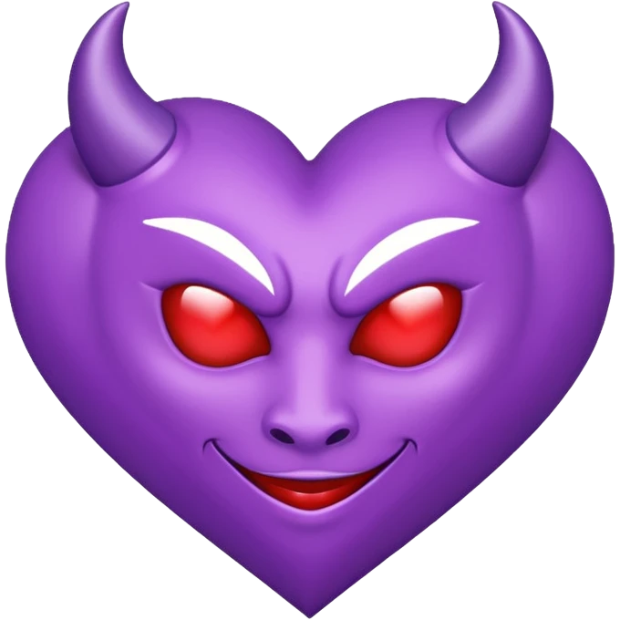 devil solitaire symbol heart purple emoji