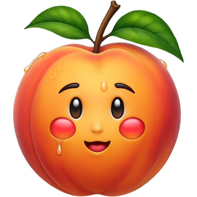dripping peach emoji