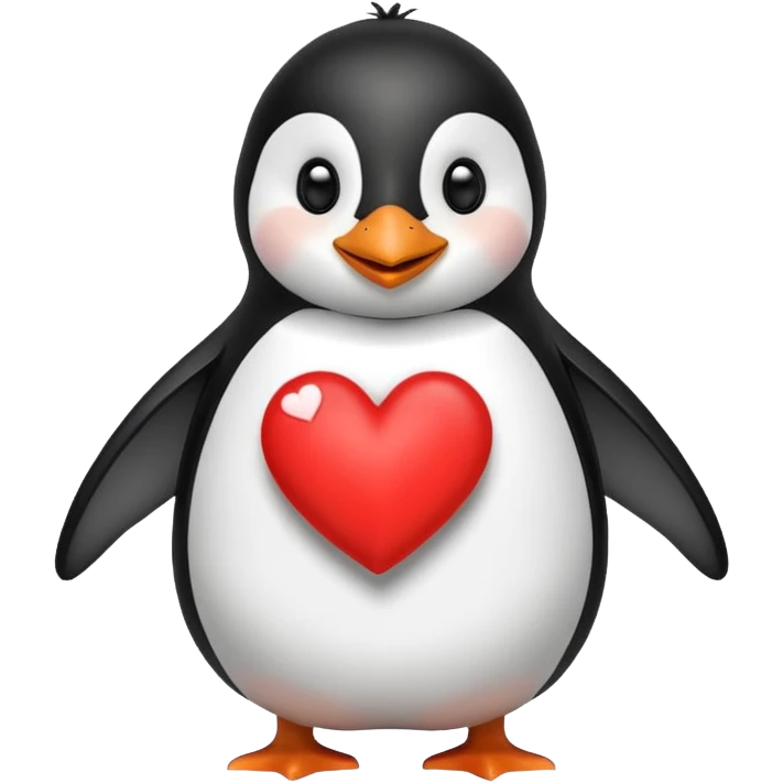 Pingüino enamorado  emoji