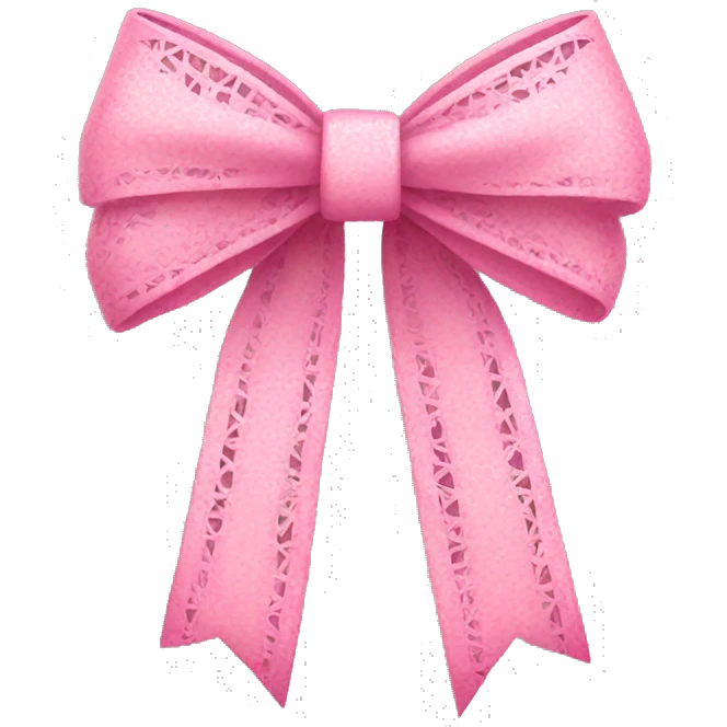 pink laced bow emoji