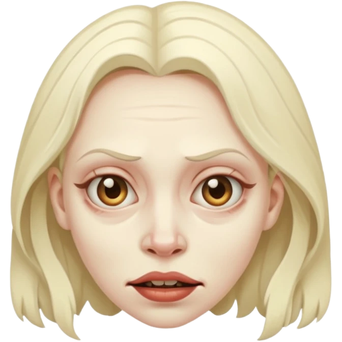 Femme avec une tête imonde emoji