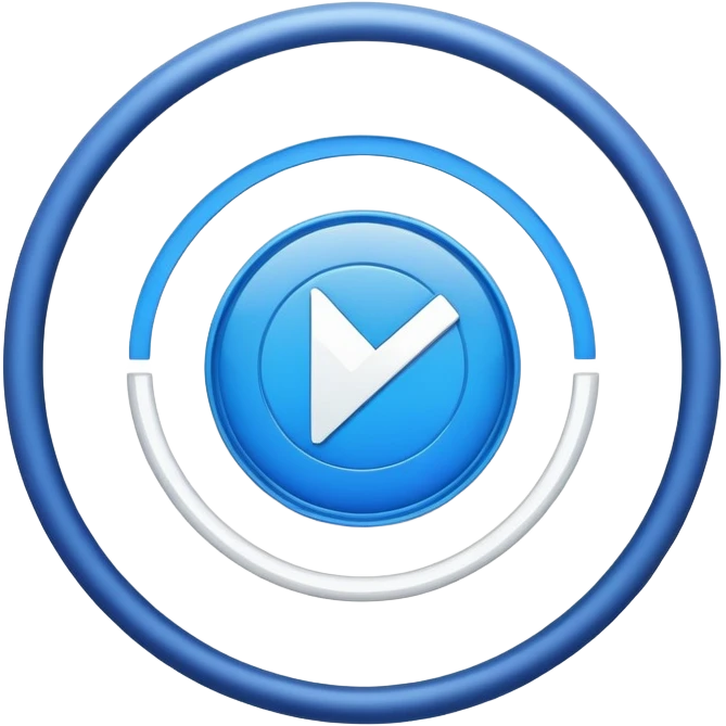 circular progress bar at 100% completion with checkmark emoji