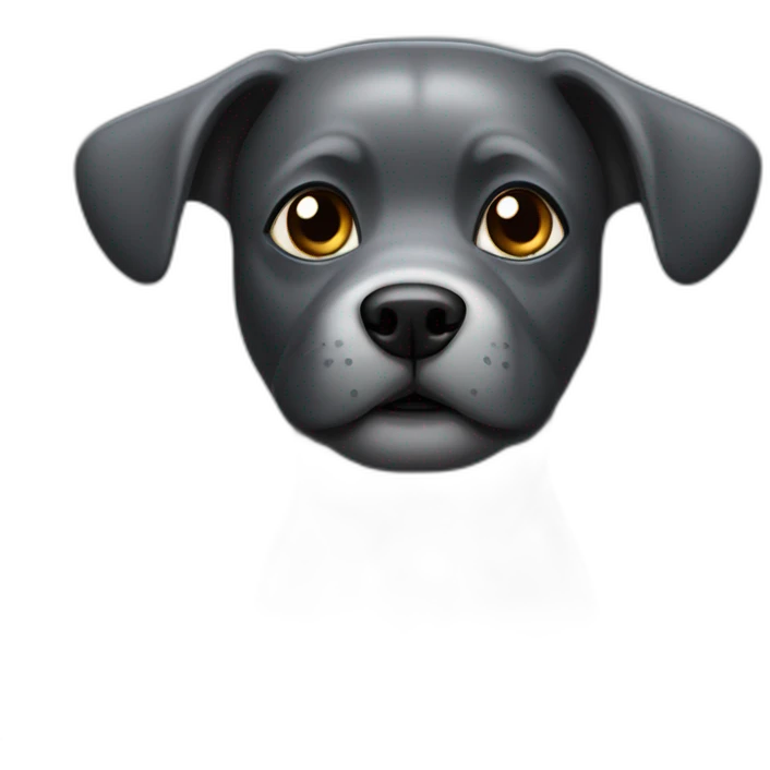 dark-grey-small-dog-with-gloriole emoji