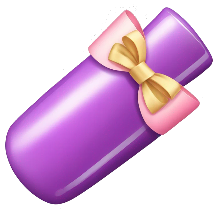 Nail polish with ribbon 🎀  emoji