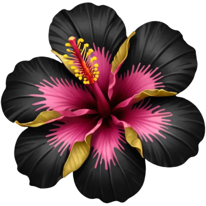 Black hibiscus flower  emoji